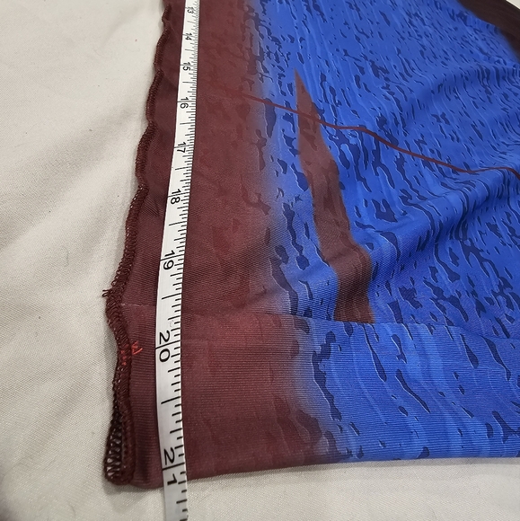 Blue & Red Wet Graffiti Print Maxi Skirt - Picture 4 of 4